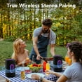 thumbnail image 6 of Portable Bluetooth Speaker, IPX7 Waterproof Wireless Speaker, 35W Loud Stereo Sound, 30H Playtime, 10 Colorful RGB Lights, TWS Pairing, Bluetooth 5.4 for Outdoor/Home/Party, Gift Ideas, 6 of 9