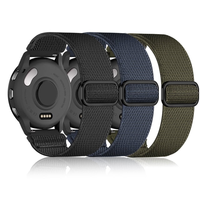 Bandas elásticas deportivas de nailon de 22 mm para Garmin Vivoactive 4/Venu 3