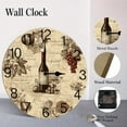 thumbnail image 4 of ZXCXRQFa Grapes Wine Glass Bottle Silent Non Ticking Round Wall Clock Home Decor Battery Operated Decorative for Living Room, Kitchen, Bedroom Clock Art, 4 of 7
