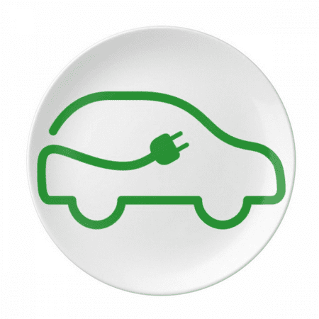 

Line Plug Energy Vehicles Protect Environment Plate Decorative Porcelain Salver Tableware Dinner Dish