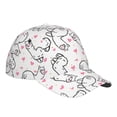 thumbnail image 3 of Daiia Alpacas and Hearts print Baseball Cap Men Women Golf Dad Hat Adjustable Original Classic Low Profile Hat Unconstructed Plain Cap, 3 of 9