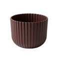 thumbnail image 5 of Bloem Wren 6" Plastic Fluted Round Planter, Merlot, 4-Pack, 5 of 6