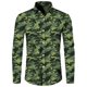 thumbnail image 3 of Camisa de primavera y otoño más nueva para hombre, camiseta de manga larga con estampado 3D de camuflaje, camisa informal con cuello vuelto y botones, camiseta para hombre y mujer, 3 of 5