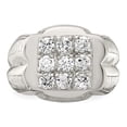 thumbnail image 4 of Sterling Silver Rhodium-plated Men's CZ Ring, 4 of 6