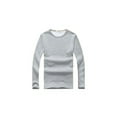 thumbnail image 1 of Minnieouse Top básico para hombre, ropa interior cálida de otoño, Base para clima frío, ropa de Color sólido, Jersey informal de ocio, deportes, Camisetas XXL Gris Espesar Minnieouse AP013161-12, 1 of 6