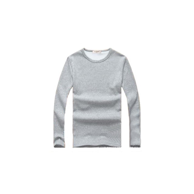 Minnieouse Top básico para hombre, ropa interior cálida de otoño, Base para clima frío, ropa de Color sólido, Jersey informal de ocio, deportes, Camisetas XXL Gris Espesar Minnieouse AP013161-12
