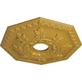 thumbnail image 3 of Ekena Millwork 18"OD x 3 1/2"ID x 1 1/2"P Nottingham Ceiling Medallion (Fits Canopies up to 4 5/8"), Hand-Painted Iridescent Gold, 3 of 5