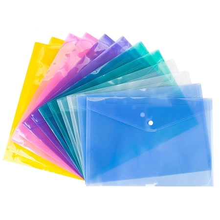 24 PCS Document Holder Snap Closure Folder Tear-proof Folder Filing Document Briefcase Document Bag Office