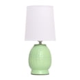 thumbnail image 2 of Mod Lighting and Decor Petite Dimpled Ceramic Table Lamp with Tapered Shade - 12.5" - Lime Green, 2 of 9