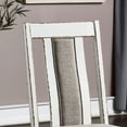 thumbnail image 5 of Furniture of America Lula Padded Wood Weathered White and Warm Gray Side Chairs (Set of 2), 5 of 6