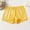Yellow, variant on Girls' Solid Color High-Waist Bike Shorts with Glitter Foil Print, Elastic Waist Athletic Shorts, Ideal for Gymnastics, Dance and Casual Wear 2-11 Years Yellow 7-8Years