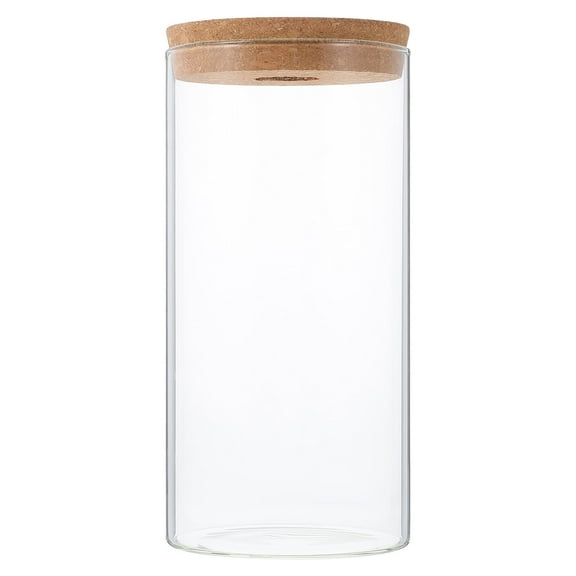 Tineasur 1Pack Cylindrical Glass Terrarium Bottle for DIY Micro Landscape Home Decor