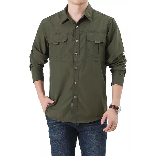 Camisas Hombre De Manga Larga Impermeable De Pesca Playera