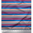 thumbnail image 1 of Soimoi Poly Georgette Fabric Horizontal Stripe Print Fabric by The Yard 42 Inch Wide, 1 of 1