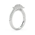 thumbnail image 4 of AFFY Teardrop Double Halo Engagement Ring for Women, IGI Certified 0.90 Carat (ctw) Pear And Round Cut Lab Grown Diamond Ring In 14K Solid White Gold F-G, VS-SI Quality Ring Size-4, 4 of 6