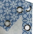 thumbnail image 5 of Ambesonne Ethnic Grommet Curtain, Azulejo Tiles Pattern, 50" x 63", Navy Blue Orange White, 5 of 6