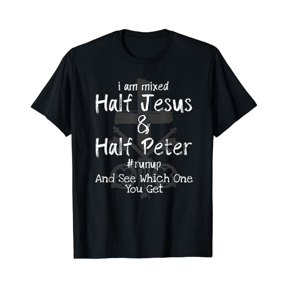 Half Jesus Half Peter Christian T Shirt Size S-5XL