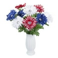 thumbnail image 4 of 20-inch Artificial Silk Red, White & Blue Daisy Mixed Summer Bush, for Indoor Use, by Mainstays, 4 of 8