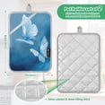 thumbnail image 3 of 2 Pack Pot Holders for Kitchen Heat Resistant Hot Pads Sets for Cooking Baking Abstract Blue and White Butterfly, 3 of 7