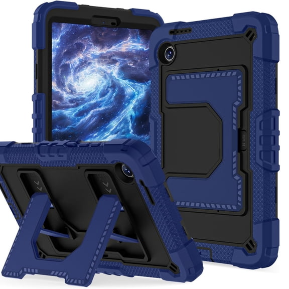 Decase Case for Samsung Galaxy Tab A11 8.7" 2025 (SM-X133/X135) with Shoulder Strap,Tri-Layer PC TPU Back Cover,Heavy Duty Kickstand Tablet Case for Tab A11 for Kids Women Men,M