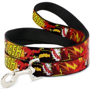 DC Comics Pet Leash, Dog Leash, The Flash Boom Kaboom, 4 Feet Long 1.0 Inch Wide