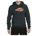 thumbnail image 2 of Wild Bobby, Colorful Neon Nemo Clownfish, Animal Lover, Unisex Graphic Hoodie Sweatshirt, Heather Black, X-Large, 2 of 3