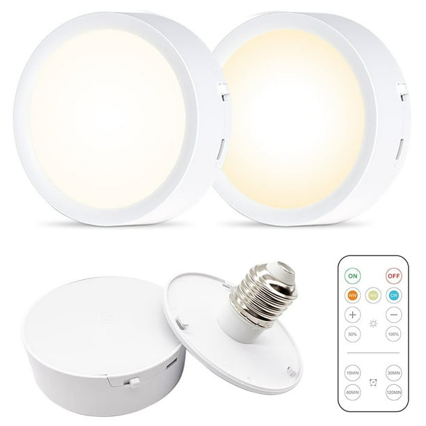 Battery Operated LED Light Bulbs, Bulbs with Remote Control, E26 Screw