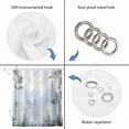 thumbnail image 5 of Foggy Forest Bathroom Shower Curtains with 12 Hooks Polyester Waterproof Shower Curtain for Stalls and Bathtubs Vintage Mountain Botanical Decorative Bathroom Privacy Curtain 36x72 Inches, 5 of 9