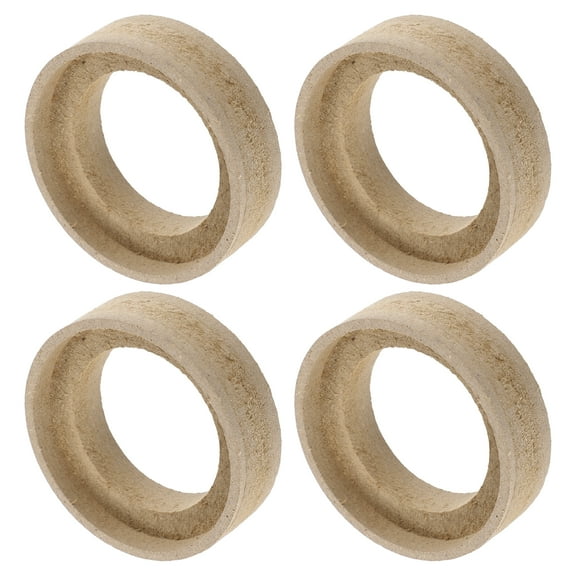 Unique Bargains 4 Pcs Universal 1 Inch Speaker Subwoofer Mounting Spacer Rings Solid Wood Beige
