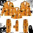 thumbnail image 5 of Leey-Word Matching Halloween Pajamas for Family Pajamas Set Long Sleeve Sleepwear Button-Down Pjs Sets Two-Pieces Loungewear with Pockets, 5 of 8