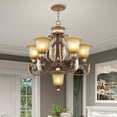 thumbnail image 4 of Livex Lighting Villa Verona Chandelier in Bronze with Aged Gold Leaf Multi-Color, 4 of 10