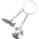 thumbnail image 1 of Mini llavero de fútbol de metal plateado, zapatos de fútbol, ideal para aficionados al deporte, colgante de balón de fútbol, perfecto para los amantes del fútbol, 1 of 5