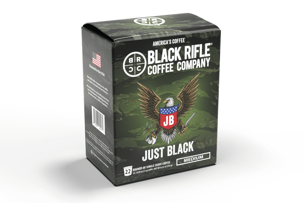 Black Rifle Coffee Just Black K-Cup Pods, Medium Roast, 22 Ct