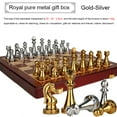 thumbnail image 3 of Juego de ajedrez lujo medieval Btafrte con tablero ajedrez oro-Plata, 3 of 9