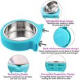 thumbnail image 3 of ZHAOCHENG Cuenco para perros con forma de jaula, de acero inoxidable extraíble, para colgar en la jaula de mascotas, comedero para agua y comida para perros, gatos, conejos y cachorros, 3 of 5