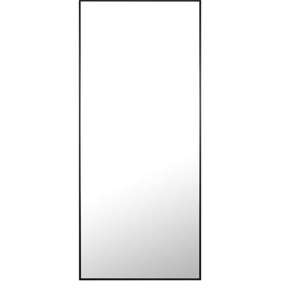30 in. Eternity Metal Frame Rectangle Mirror, Black