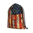 thumbnail image 2 of XMXT Waterproof Gym Bag, American Flag Art Print Drawstring Backpack for Men, s Multicolor, 2 of 8