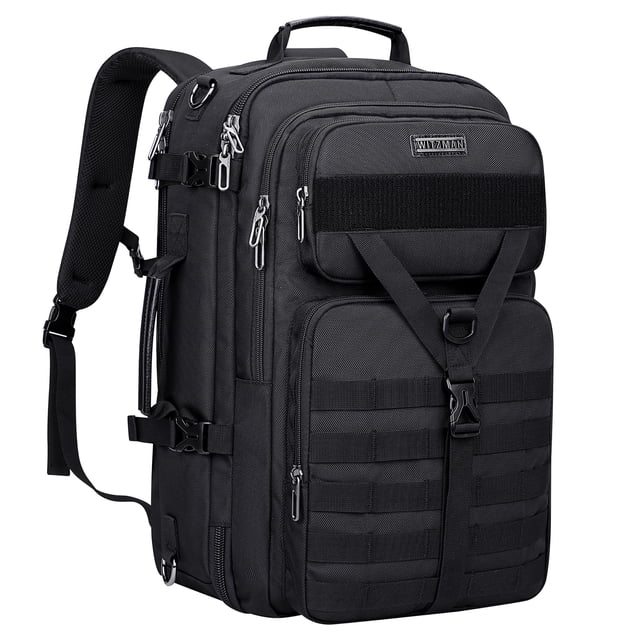Mochila de viaje WITZMAN B688 negra de 45 litros para hombre con portátil de 17 pulgadas