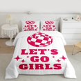 thumbnail image 2 of Homewish Disco Ball Bedding Comforter Set,Western Cowgirl Twin Comforter Sets,Pink White Bedding Set For Girls Kids,Ultra Soft Home Decor Reversible,2 Pieces, 2 of 8