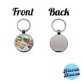 thumbnail image 4 of Retro Technology Device Computer Collage Metal Round Keychain, 4 of 7