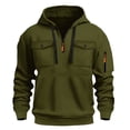 thumbnail image 5 of TOWED22 Hoodies For Men Quater Zip Up Pullover Sweatshirt Casual Workout Mens Hoodies with Pockets(AG,M), 5 of 5