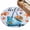 Blue, Teal, Orange, variant on 2'x6' Rug Runners for Hallways Kitchen, Summer Beach Non Slip Entryway Beside Floor Carpet Runner, Ocean Shells Starfish Bag Stripe Rainbow Washable Laundry Room Bedroom Throw Rugs Mat for Family Pet