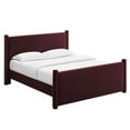 thumbnail image 5 of Modway Rael Performance Velvet Queen Platform Bed in Mulberry, 5 of 9