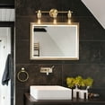 thumbnail image 4 of Globe Electric Minimalist 5-Piece Matte Brass Bathroom Set with 3-Light LED Vanity Light, 4 of 10