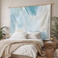 thumbnail image 3 of Teal Ombre Marble Large Tapestry for Bedroom Wall Hanging Tapestry,Yellow Modern Geometric Abstract Art Ceiling Backdrop Tapestries Poster Blanket Wall Decor for Teens Room Living Room Dorm 85" x 90", 3 of 8