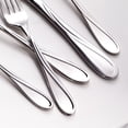 thumbnail image 3 of 60-Piece Silverware Set for 12, Stainless Steel Flatware Set with Grooved Handles, Mirror Polished, Dishwasher Safe, 3 of 9