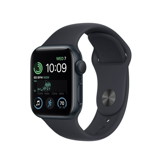 Restored Apple Watch SE (2nd generation) 44mm Midnight, Aluminum Midnight Sport Band GPS Cellular (Refurbished)