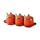 thumbnail image 1 of Yuarrent Recipientes de almacenamiento duraderos Frescura duradera para ingredientes Frascos de almacenamiento Botes Frascos de especias Organizadores de utensilios de cocina naranja, 1 of 6