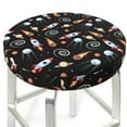 thumbnail image 3 of Lsque Space Rocket Round Bar chair cushion covers Velvet Fabric Premium Comfort Protects from Scratches and Stains for 14-17 Inch Chair- 14 inch, 3 of 7
