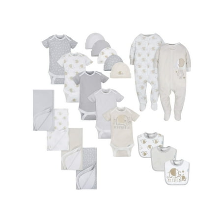 Gerber Layette Essentials Baby Shower Gift Set, 19pc (Baby Boys or Baby Girls,